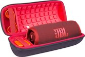 Hard Travel Protection Case Case Cover voor JBL Charge 4 / JBL Charge 5 draagbare Bluetooth luidspreker (Black Case / Binnen Red) Let op: alleen de beschermhoes