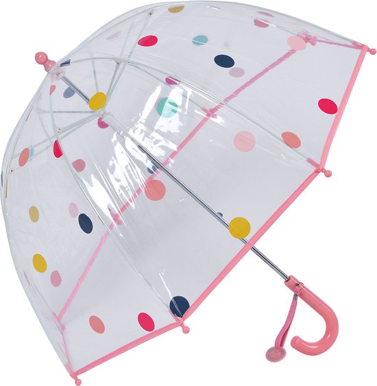 Juleeze Parapluie pour enfants Ø 65x65 cm Rose Plastique Points Parapluie
