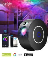 Aynlights® - Slimme Sterren projector - Met Bluetooth - Aurora Galaxy projector - Star projector - Bediening via App, apparaat, Alexa en Google Home - Sterrenhemel - Ruimtehemel - Bekend van TIKTOK - Cadeau tip