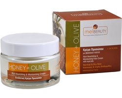 MelBeauty 24 hour Rich Nourishing & Moisturizing Face Cream with Royal Jelly, bio olive and SPF Filters 50ml