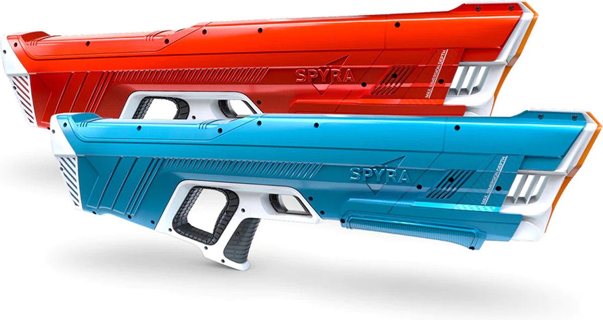 Two - Waterpistool - dual set van 2 stuks - 1 rood & 1 blauw