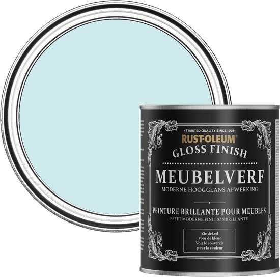 Foto: Rust oleum blauw meubelverf hoogglans eucalyptus 750ml