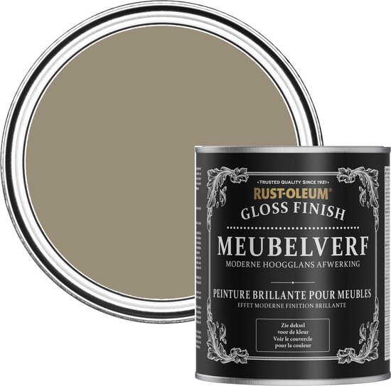 Foto: Rust oleum lichtbruin meubelverf hoogglans koffie 750ml