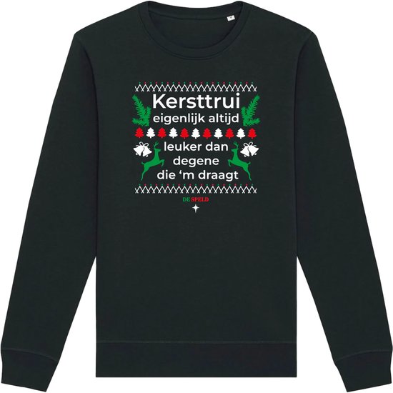 De Speld Grappige Kersttrui Zwart Maat S bol