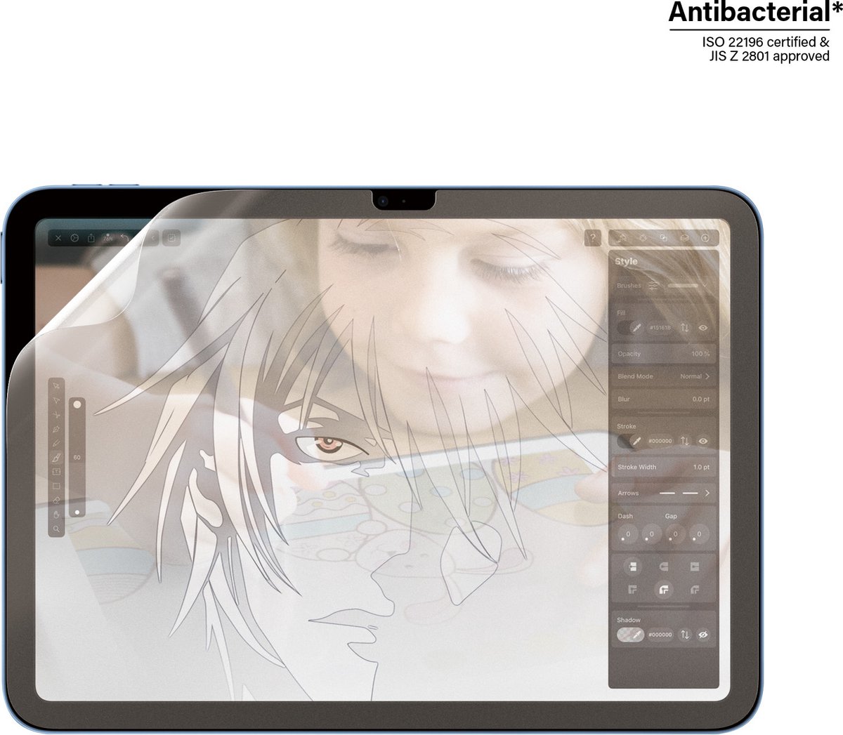 PanzerGlass Ultra-Wide Screen Protector Geschikt voor Apple iPad 10.9 (2022)