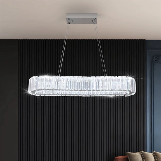 FRIXCHUR Moderne kristallen kroonluchter kleine LED kristallen plafondlamp voor eetkamer slaapkamer woonkamer hal (koel wit
