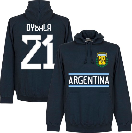 Argentinië Dybala 21 Team Hoodie - Navy - M