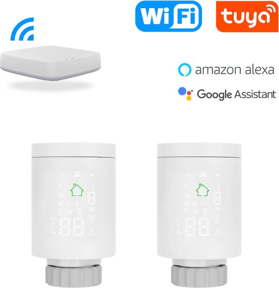 Tuya Zigbee Slimme Radiatorknop Thermostaatknop Starterskit Radiatorthermostaat...