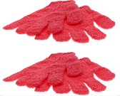 LTBD® | 4 Roze Scrubhandschoenen | per 2 stuks verpakt | one-size