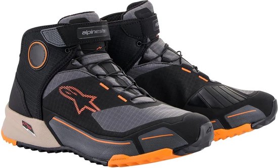 Foto: Alpinestars cr x drystar riding shoes black light brown orange us 7 5 maat laars