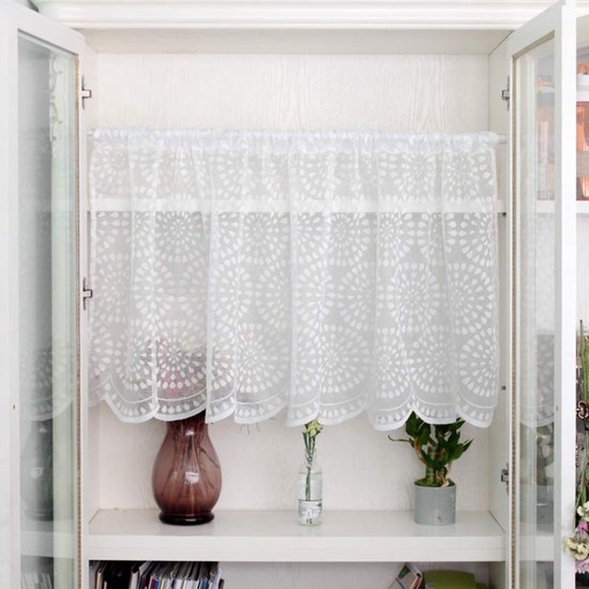 XD&amp;L- Witte Vitrages - Zonnebloem Vitrages - Vitrage Kant en Klaar ...