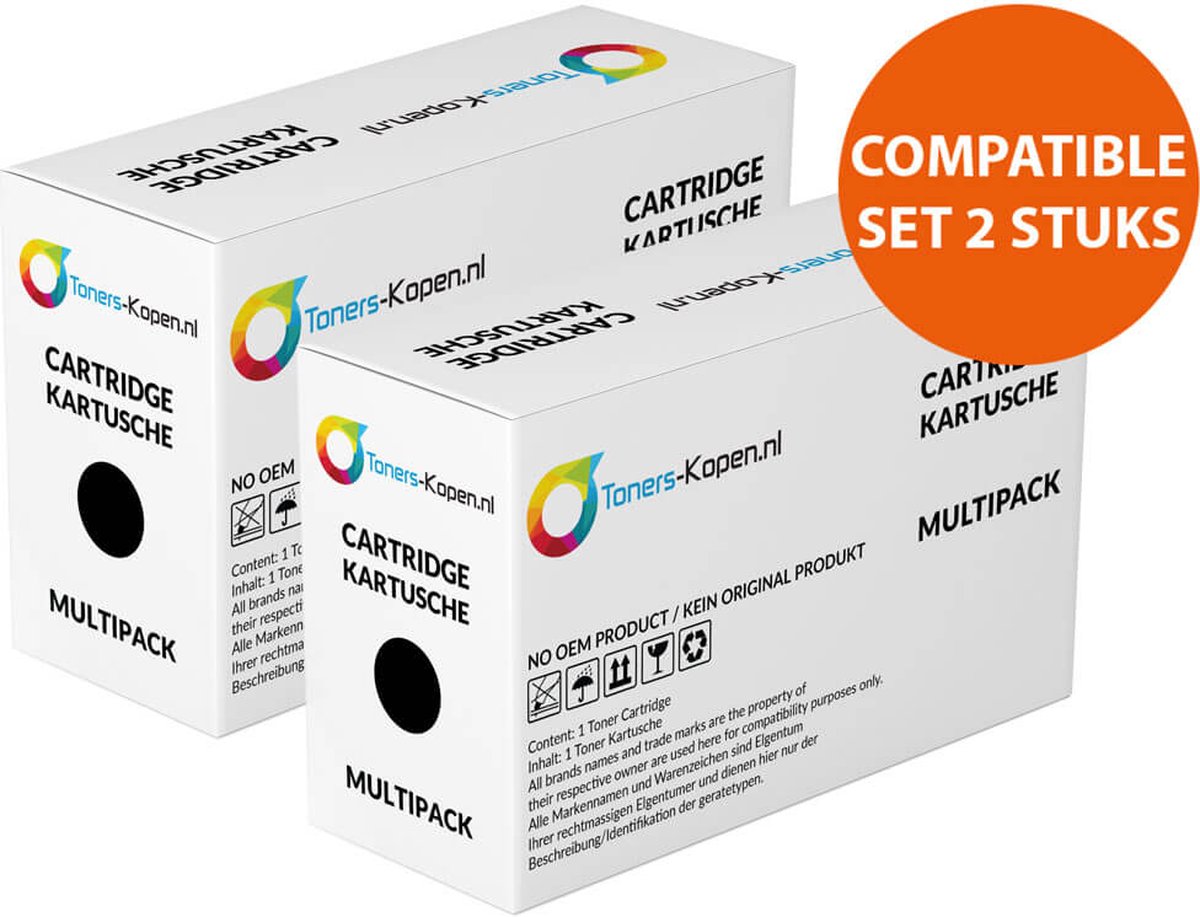 Image of 2x Huismerk HP 85A CE285A – Toner – Zwart – 1600 pagina's – Compatible LaserJet Pro P1002 P1102 P1108 M1132 M1136 Cartridge Patroon Vervangend HP85A Printer Tonercartridge Set M1100 M1200 Professional MFP Series