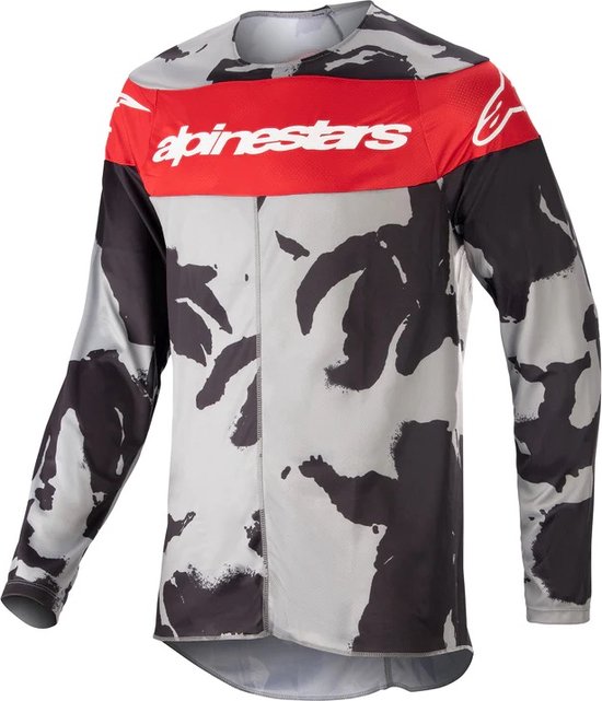 Alpinestars Racer Tactical Jersey Cast Gray Camo Mars Red 2XL - Maat -