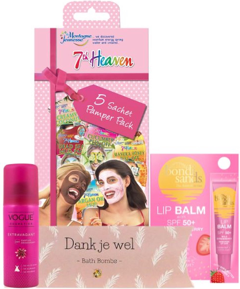 Bondi Sands & 7th Heaven masker Roze Bedankt | Cadeauset voor vrouwen