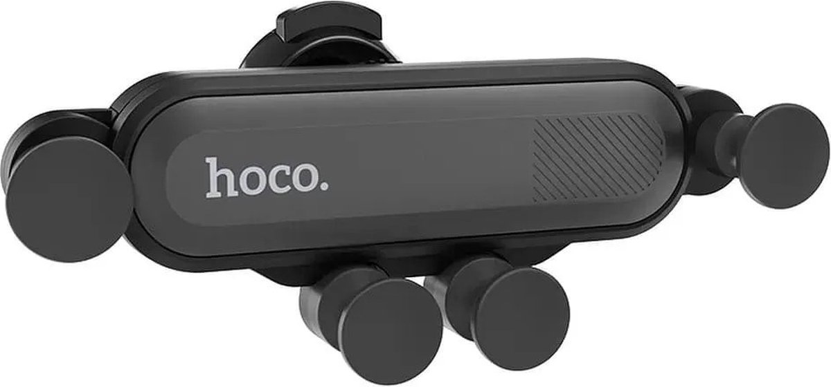 Hoco Gravity Series Ventilatierooster Auto Telefoonhouder - Geschikt voor Ronde ventilatieroosters - Zwart