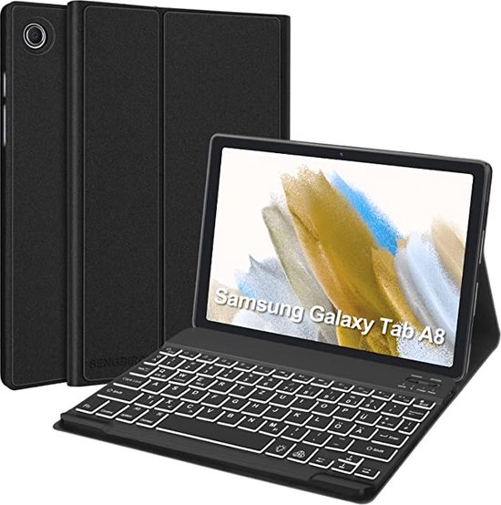 Case2go - Étui pour clavier pour tablette compatible avec Samsung Galaxy  Tab A8 (2021)... | bol