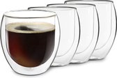 Feelino - Duos Jumbo Latte Macchiato Glazenset - 4 X 310 Ml- Dubbelwandige Glazen- Latte Macchiato- Dubbelwandige Koffieglazen- Theeglazen- Cappuccinoglazen- Ijskoffieglazen- Thermoglazen- Dubbelwandige Espressokopjes
