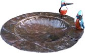 Floz Design vogelvoederschaal op stang - voederplek op paal - ijzeren tuinbeeld - fairtrade