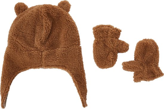 Carters's - Simple Joys - Unisex baby set met muts en handschoenen - Bruin - 12 tot 24 maanden - kinderen 1 tot 2 jaar