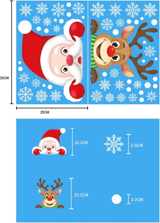 Kerst Raam Stickers