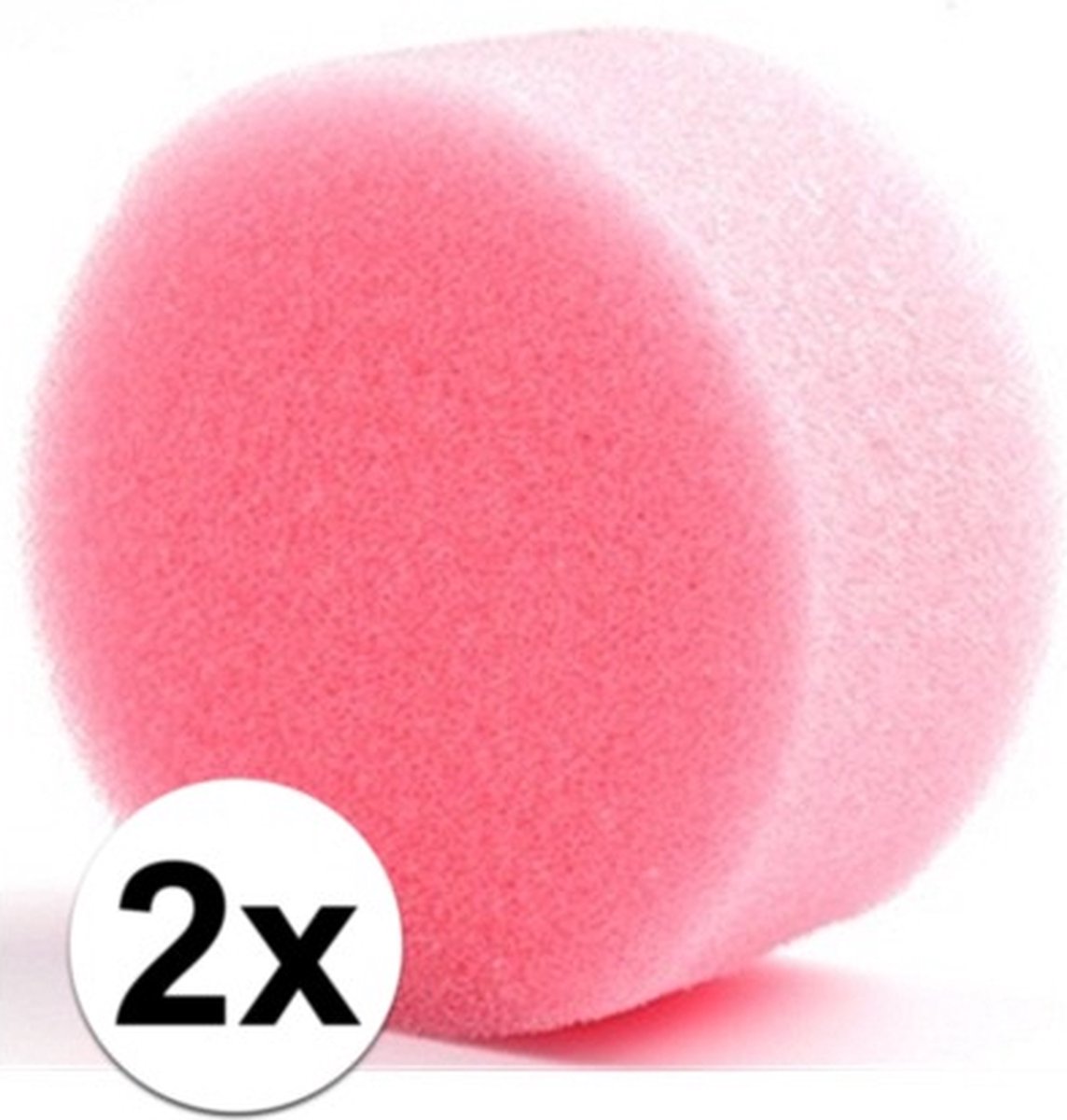 Superstar Grimas schmink sponsje - 2x - rond - D6 x H3 cm - grimeren voor kinderen en volwassenen — afbeelding 2