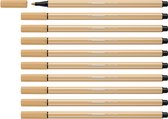 STABILO Pen 68 - Premium Viltstift - Lichtoker - Doos 10 stuks