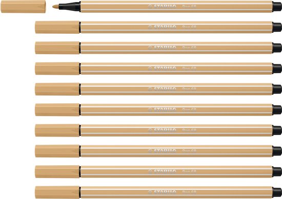 Set van lichtokere STABILO Pen 68 viltstiften.
