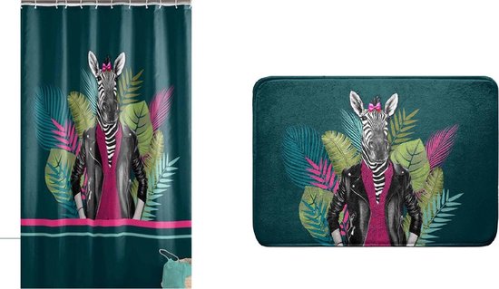 4-delige badkameraccessoireset CANOA glas groen
