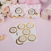 75 wit met folie goud stickers Baby Girl van Neviti - babyshower - genderreveal - baby - sticker