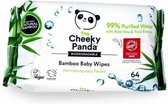 6x Cheeky Panda Baby Wipes Bamboo 64 doekjes