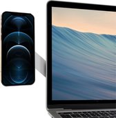 Peachy Magnetische Telefoonhouder van Aluminium voor Laptop en MacBook - Zilverkleur