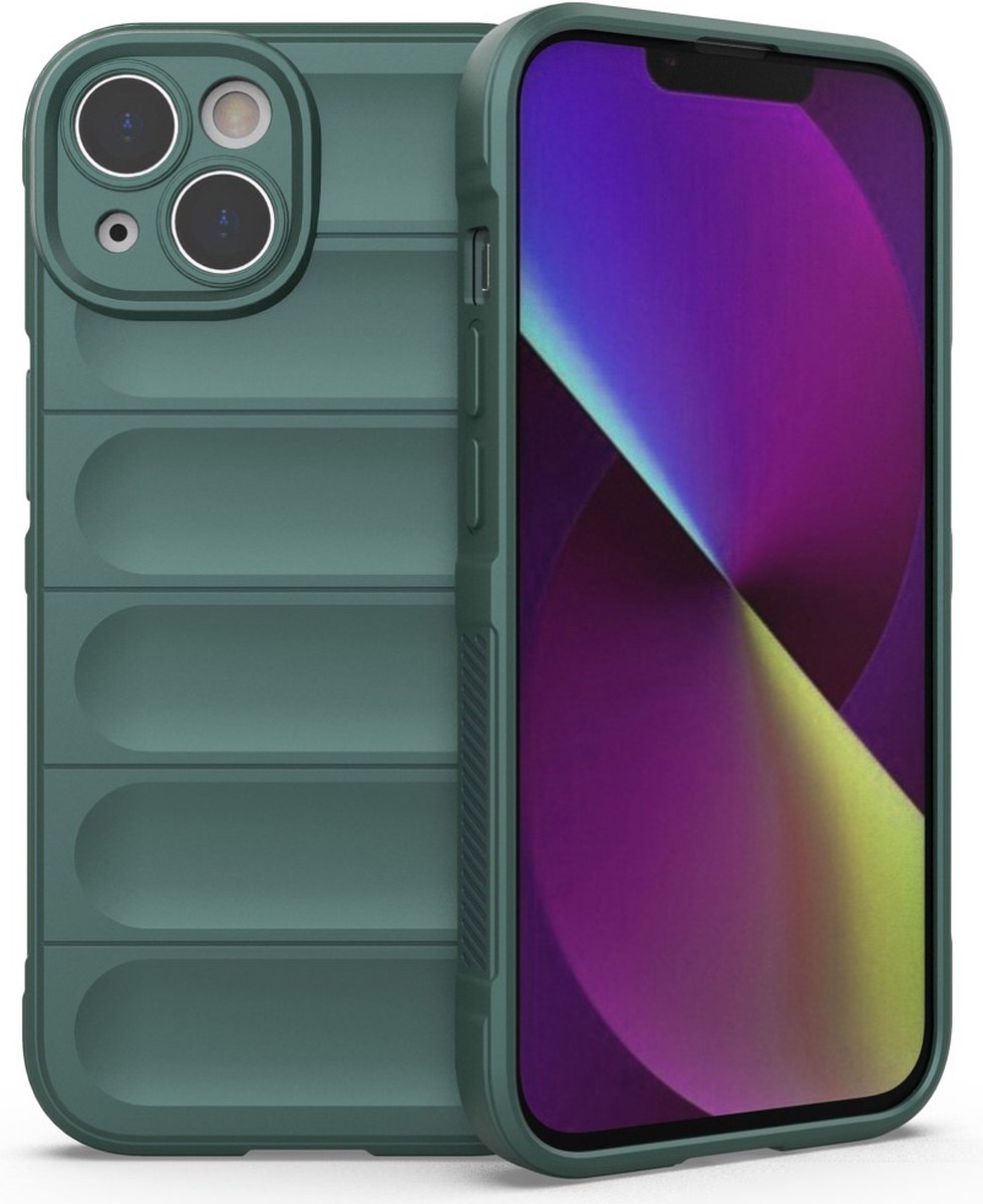 Peachy Shock Absorb TPU hoesje geschikt voor iPhone 14 Plus - groen