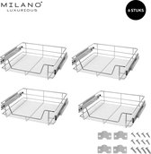 Milano Luxurious®- Schuiflades keukenkast – Lade Organizer – Draadmanden – Opberger - Opbergsysteem – 60 cm – 6 stuks