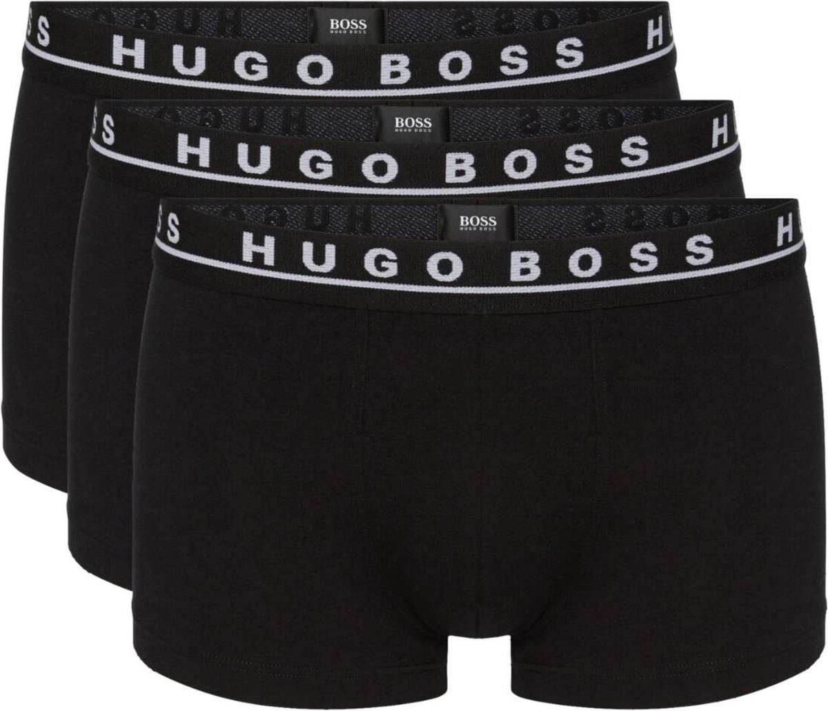 Hugo Boss 3-pack Boxershort / Trunk Cotton Stretch Zwart | bol.com