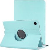 Hoesje Geschikt voor Samsung Galaxy Tab A8 Hoes Case Hard Cover 360 Draaibaar Hoesje - Lichtblauw