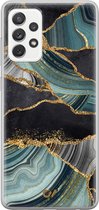 Hoesje geschikt voor Samsung Galaxy A52 5G - Marble Jade Stone - Marmer - Multi - Soft Case Telefoonhoesje - TPU Back Cover - Casevibes