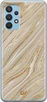 Hoesje geschikt voor Samsung Galaxy A32 4G - Golden Marble - Marmer - Goud - Soft Case Telefoonhoesje - TPU Back Cover - Casevibes