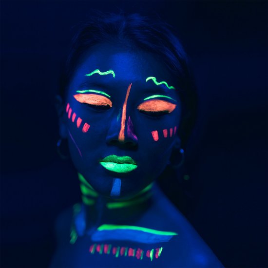 ozon Afm Echt Neon Party - Glow In The Dark Schmink - UV Verf - Blacklight Bodypaint -  Face & Body -... | bol.com