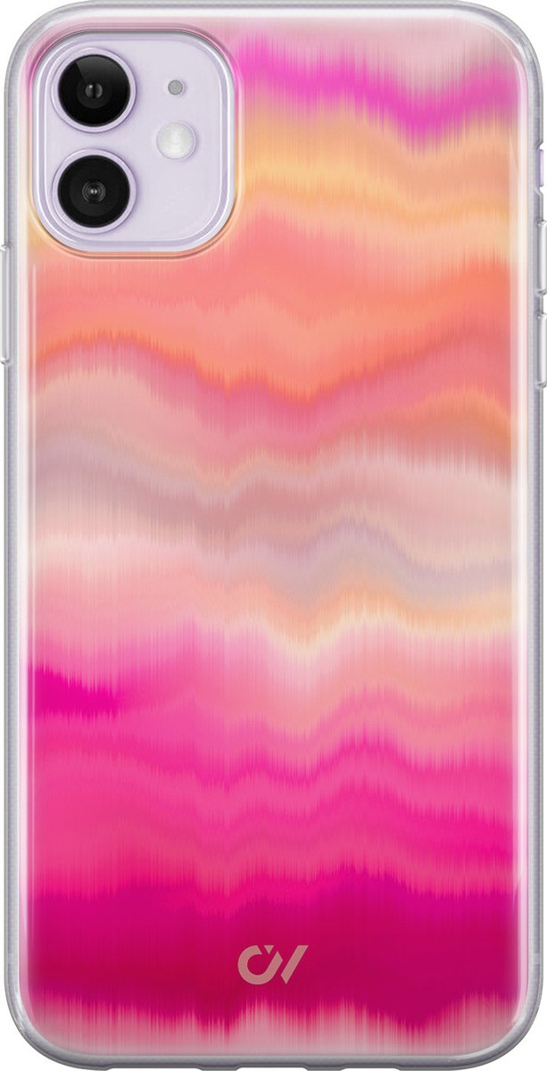 iPhone 11 hoesje siliconen - Fuschia Sunset - Print / Illustratie - Roze - Apple Soft Case Telefoonhoesje - TPU Back Cover - Casevibes