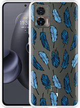 Motorola Edge 30 Neo Hoesje Feathers - Designed by Cazy