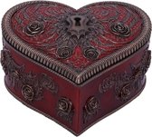 Nemesis Now - Heart and Key - Hartvormige Baroque Gothic Romance Juwelendoos 11.3cm
