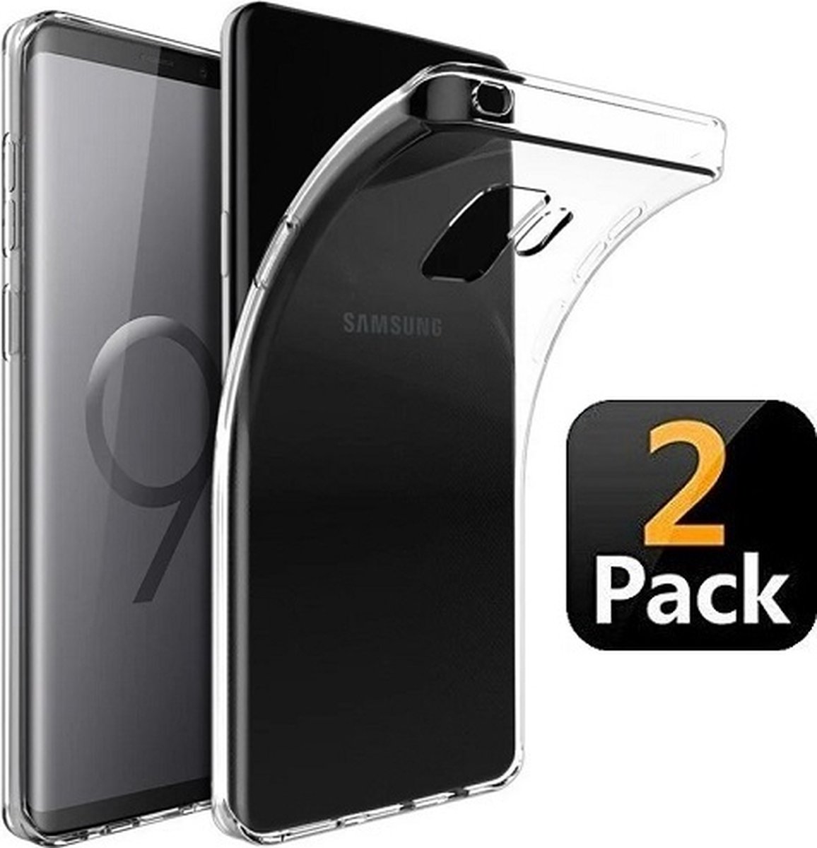 Samsung S9 PLUS Hoesje TPU Siliconen Transparant 2x