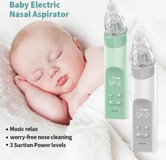 Neusreininger-snoeterpoetser-Baby-elektrische neuszuiger-USB-compatibel-Grijs van DynaBliss — afbeelding 3