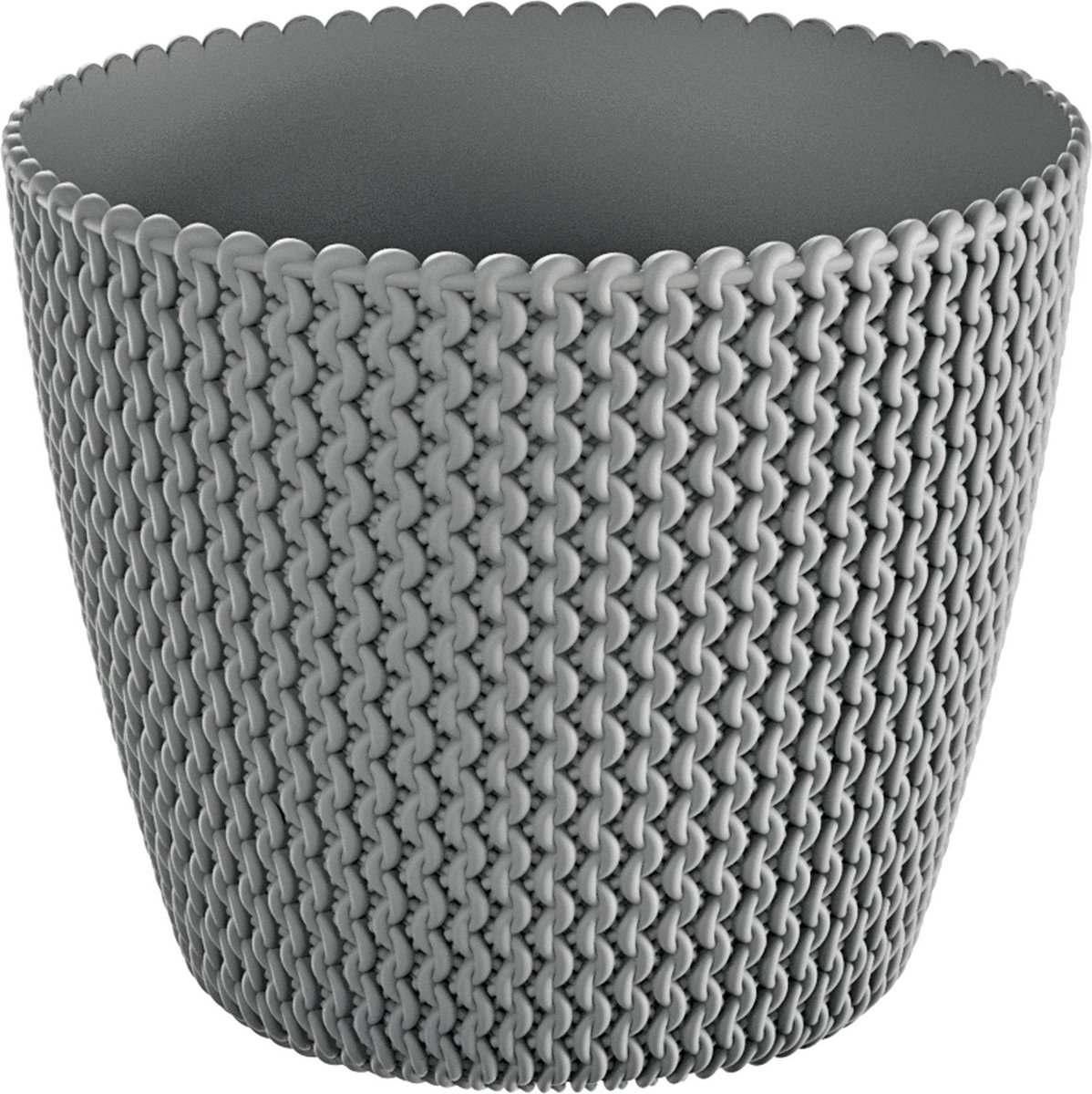 Prosperplast plantenpot/bloempot Splofy - kunststof - lichtgrijs - D22 x H19 cm - binnen/buiten