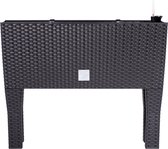 Prosperplast Bloembak/plantenbak op poten Rato - met irrigatiesysteem - antraciet - 60 x 25 x 46 cm