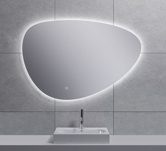 Miroir de salle de bain FENOMÉ Delafon Siècle des Lumières LED Organique Dimmable Sans Condensation 120 cm