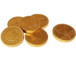 Euro Chocolademunten - 28 mm - 1 kg
