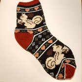 chaussettes en laine doublées Ecureuil rouge taille 35-38