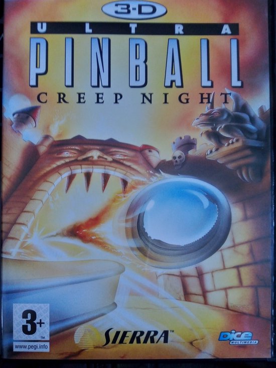 3-D Ultra Pinball : Creep Night (PC CD-ROM, 1996) – Bon état, Notice Incluse, Jeu Sierra