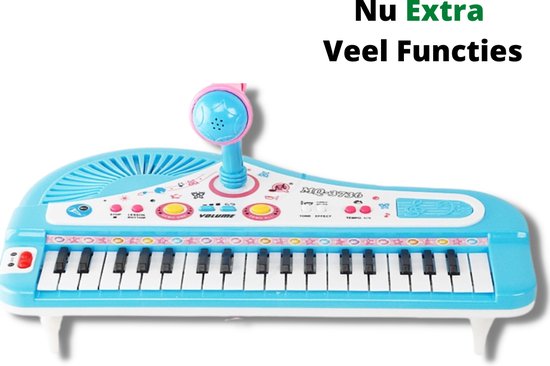 Encyclopedie briefpapier Integratie Currero Kinderpiano - Kinder Keyboard - Blauw | bol.com